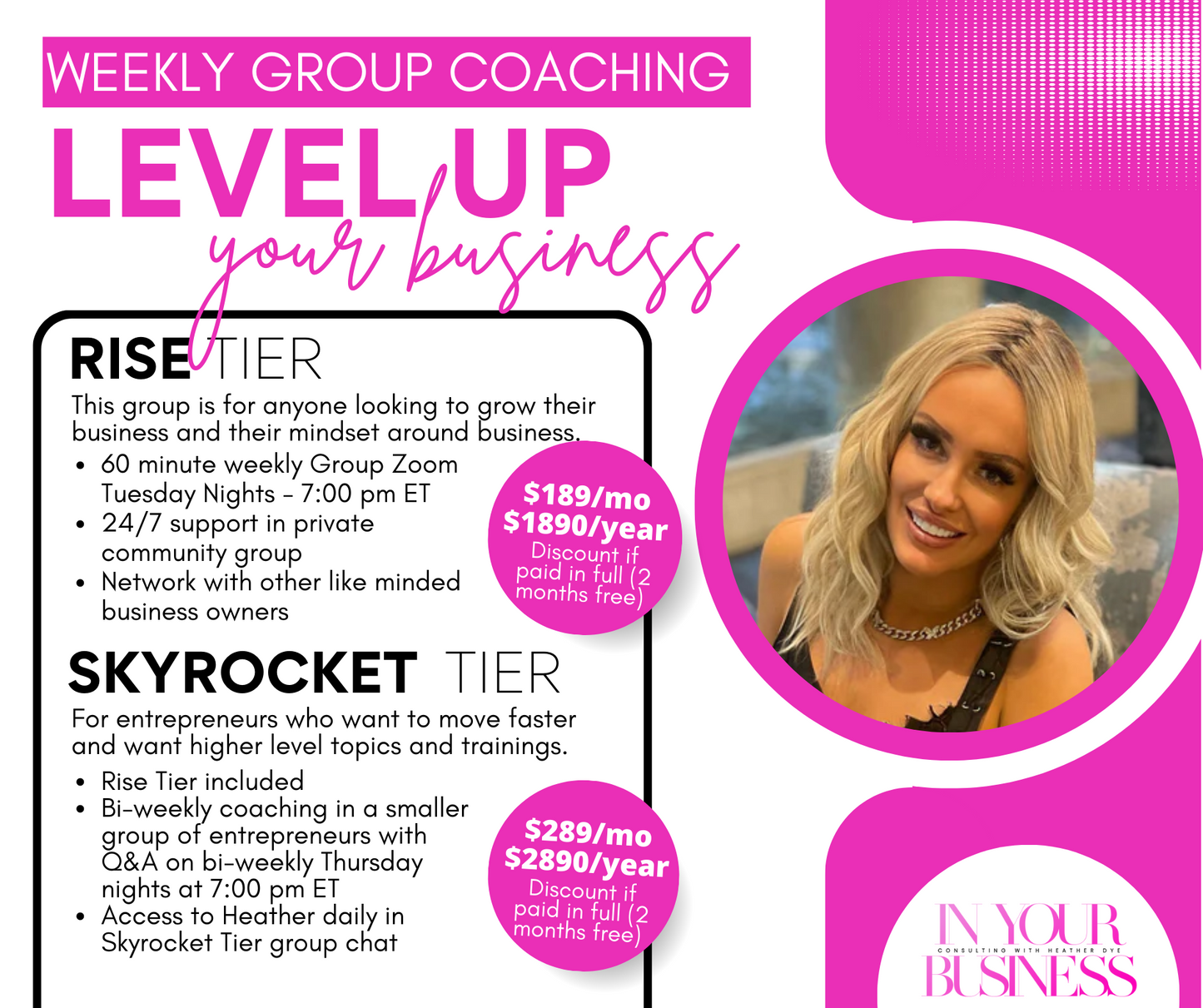 Level Up Your Business Weekly Coaching
